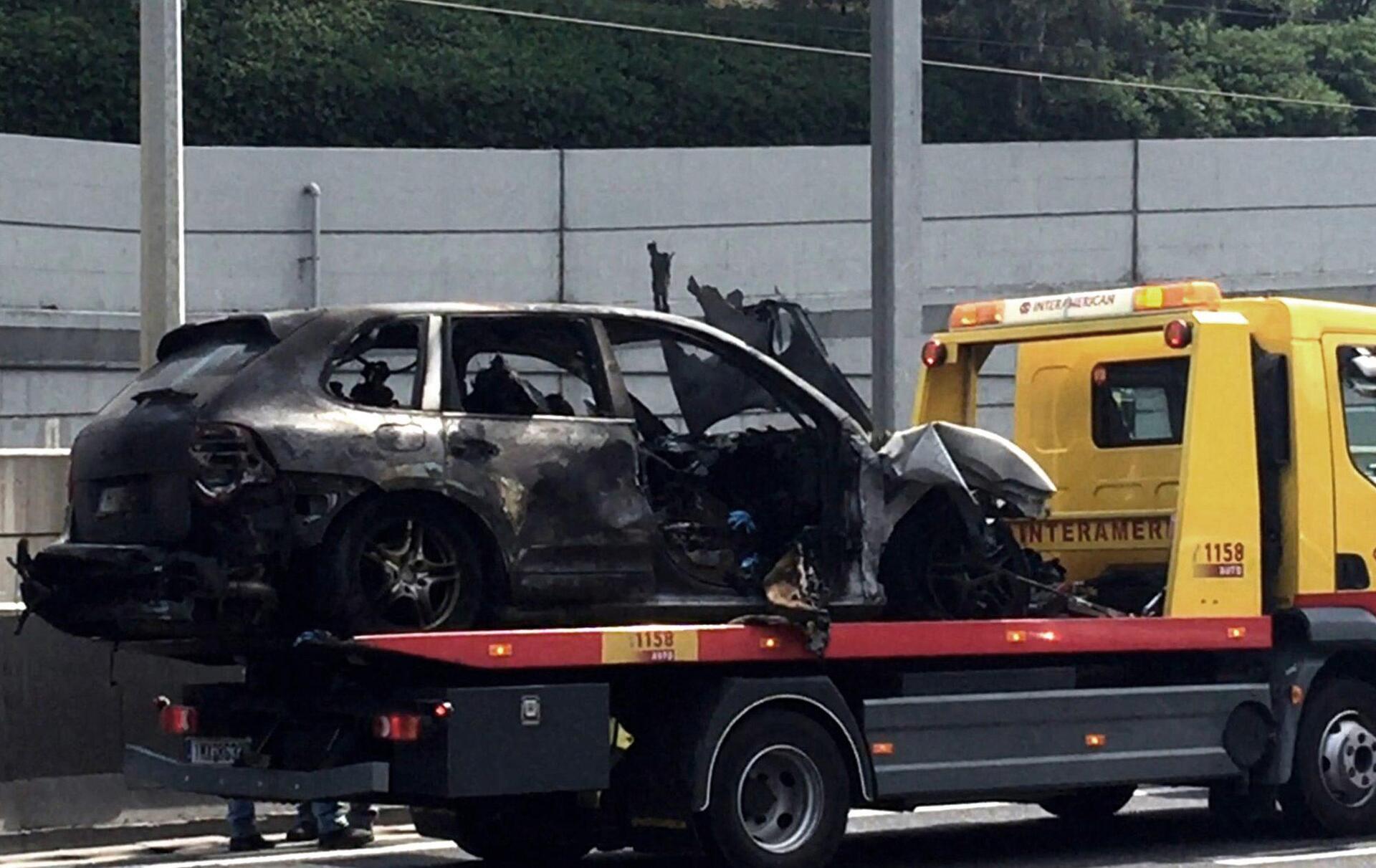 Ο Μαυρίκος κάηκε ζωντανός στην Porsche της γυναίκας του στην Αττική Οδό