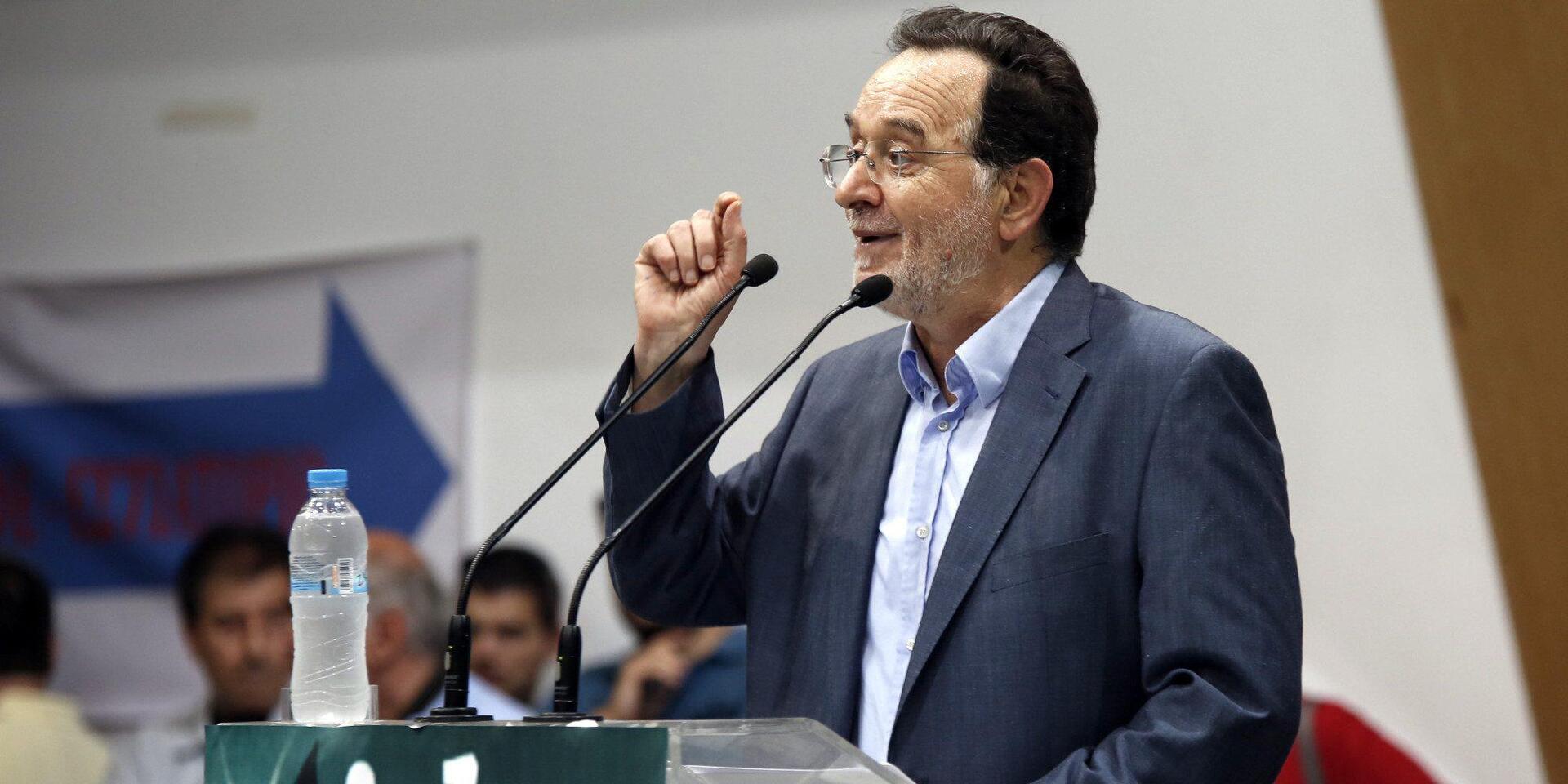 Λαφαζάνης: Ένα ξενόδουλο μνημονιακό σκηνικό πνίγει τη χώρα στην παρακμή
