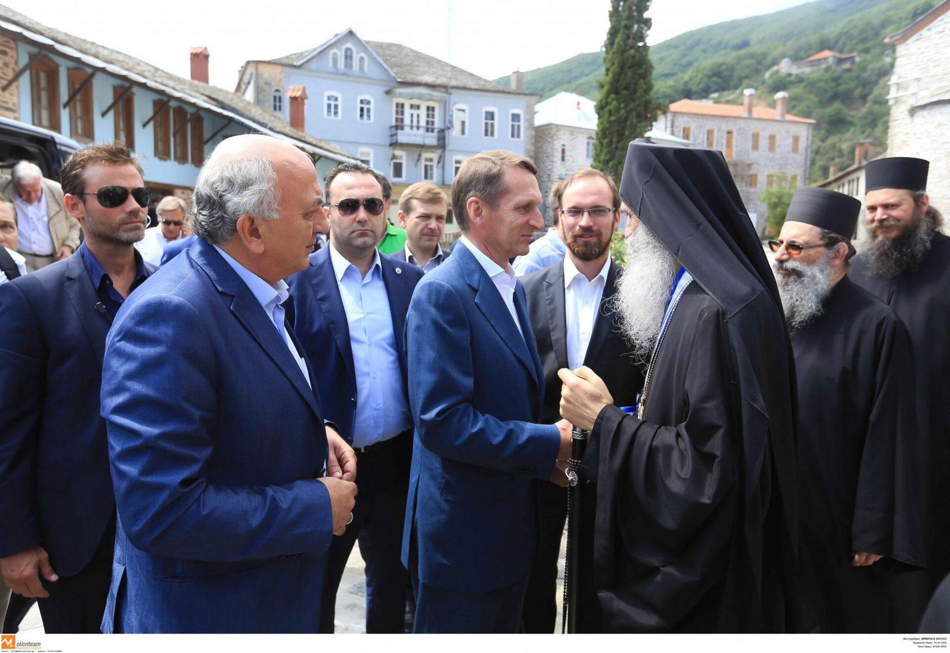 Επίσκεψη του προέδρου της κρατικής Δούμα της Ρωσίας στο Άγιο Όρος
