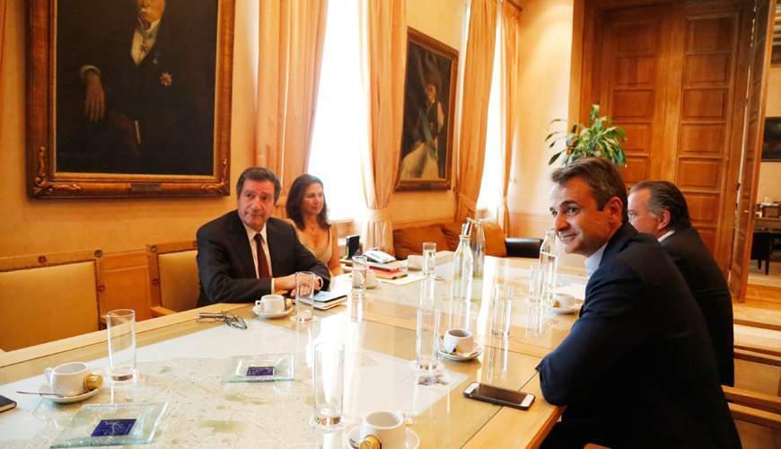 Συνάντηση Μητσοτάκη – Καμίνη στο δημαρχείο της Αθήνας
