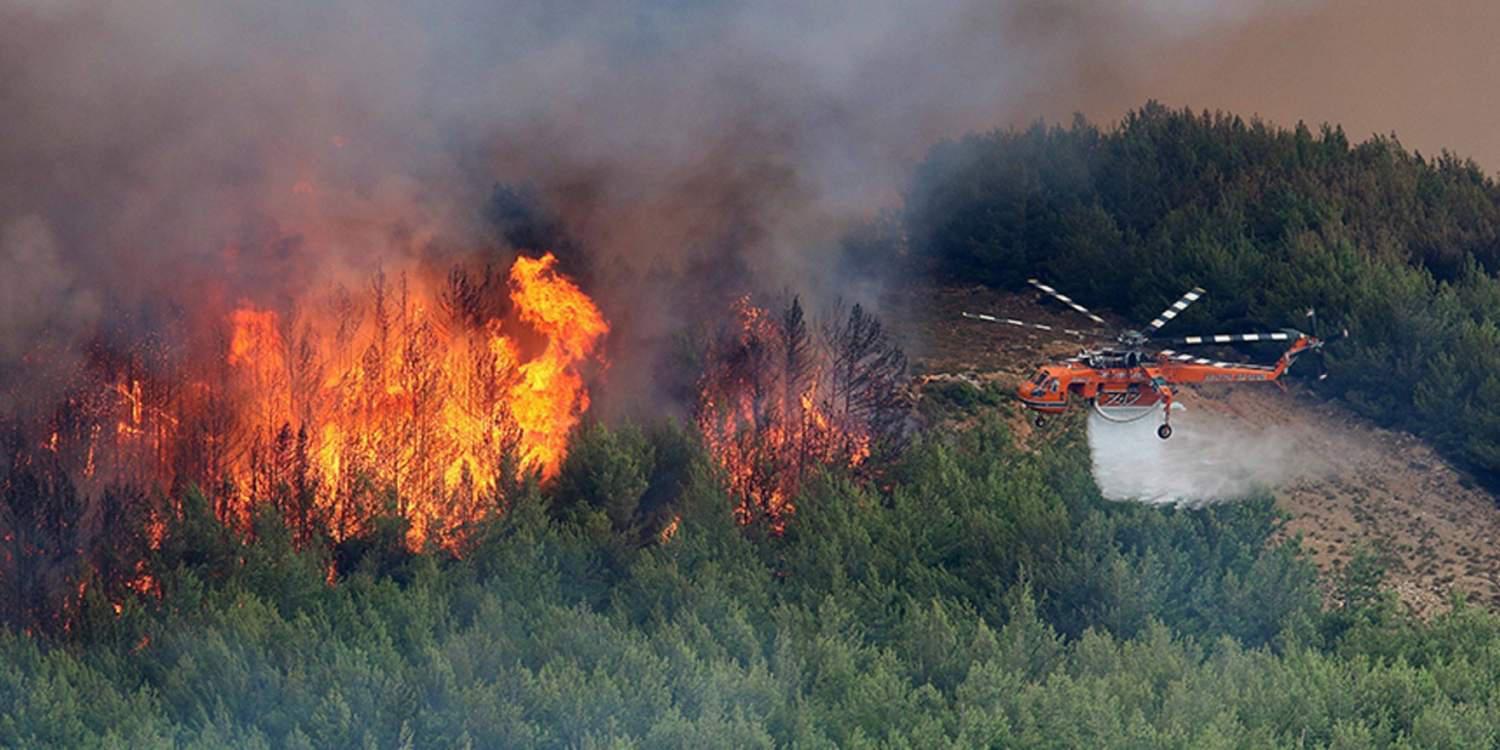 Σε πύρινο κλοιό για τρίτη μέρα η Θάσος