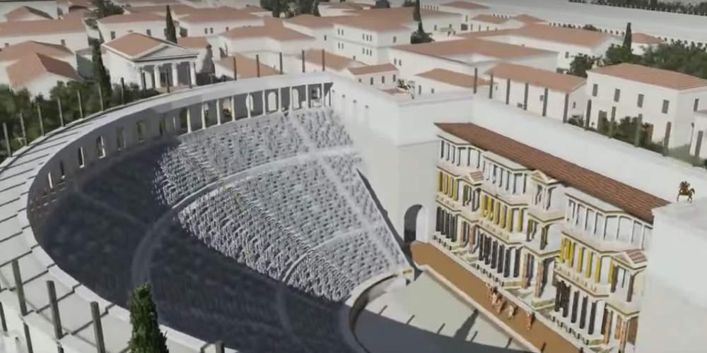 Εντυπωσιακό 3D βίντεο με τον Ιππόδρομο, το θέατρο και τον Ναό του Απόλλωνα στην αρχαία Κόρινθο