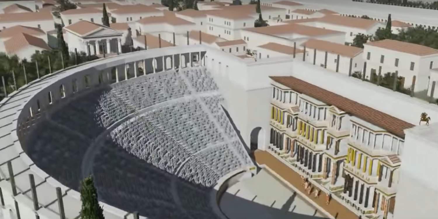 Εντυπωσιακό 3D βίντεο με τον Ιππόδρομο, το θέατρο και τον Ναό του Απόλλωνα στην αρχαία Κόρινθο