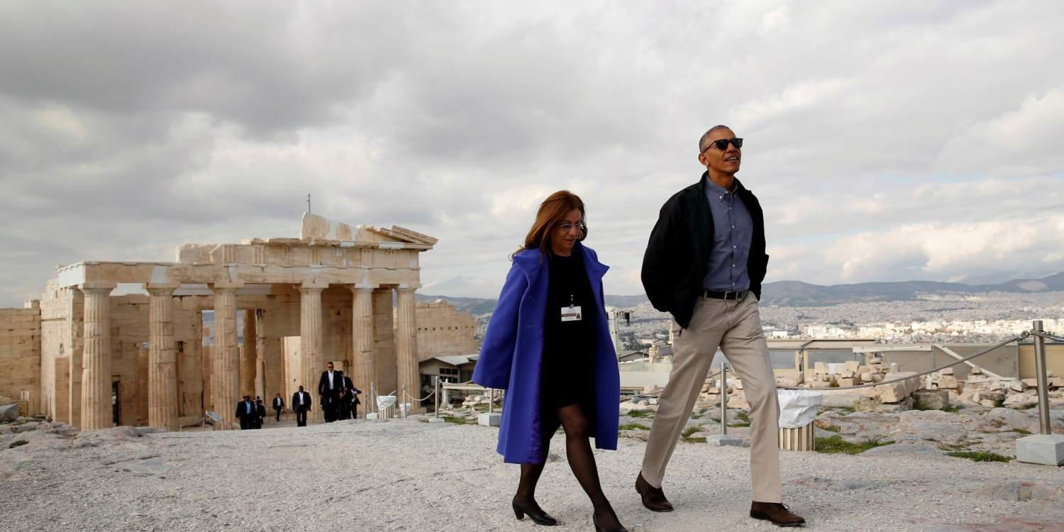 Η ξενάγηση του Ομπάμα στην Ακρόπολη [φωτό και βίντεο]