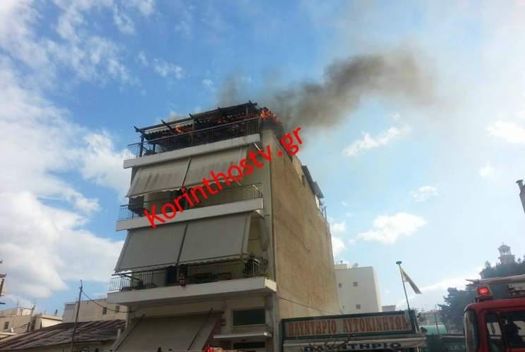 Κάηκε ολοσχερώς σπίτι στην Κόρινθο [βίντεο]