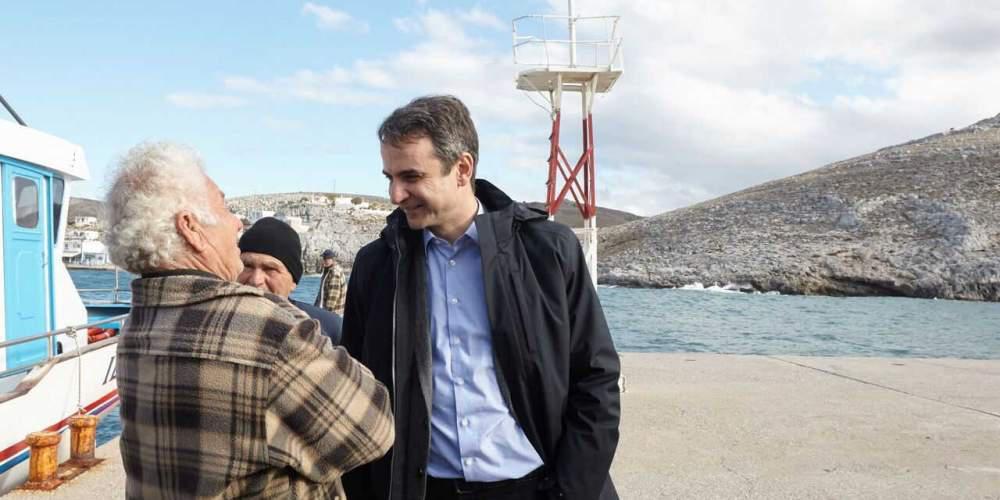 Περιοδεία του Κυριάκου Μητσοτάκη σε Λέσβο και Αμύνταιο