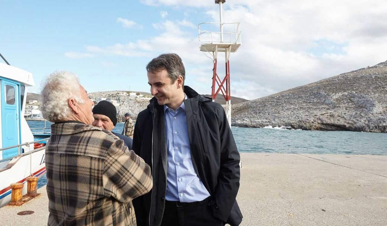 Περιοδεία του Κυριάκου Μητσοτάκη σε Λέσβο και Αμύνταιο