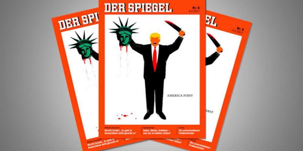 Το εξώφυλλο του Spigel με τον «τζιχαντιστή» Τραμπ
