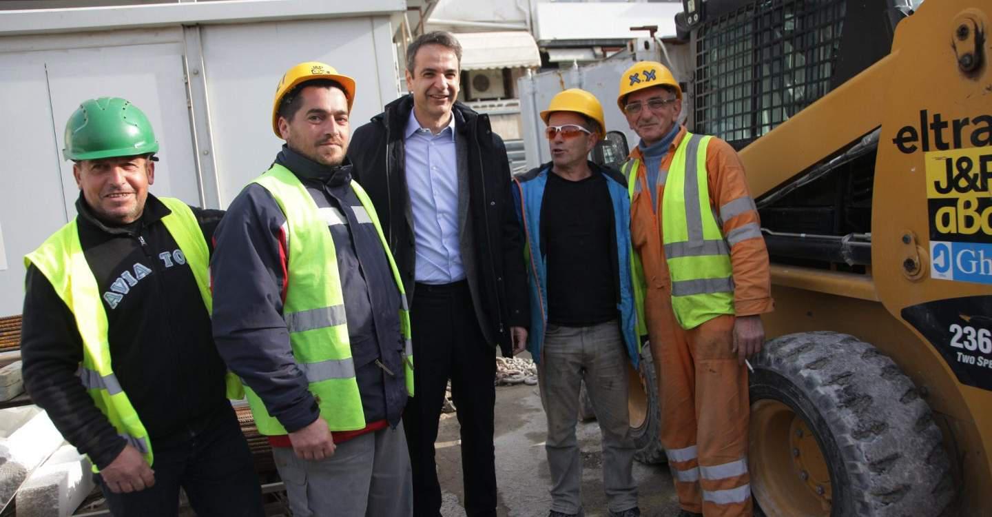 Στο εργοτάξιο του Μετρό στον Πειραιά ο Κυριάκος Μητσοτάκης [εικόνες]