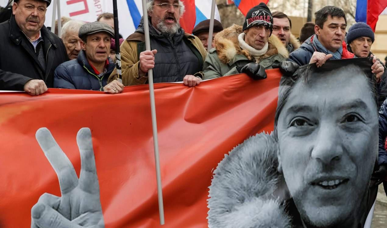 Μεγάλο συλλαλητήριο στη μνήμη του δολοφονημένου πολιτικού Μπορίς Νεμτσόφ στην Ρωσία