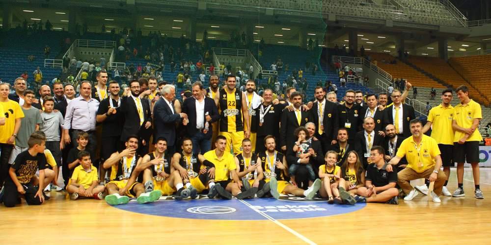 Την τρίτη θέση της Α1 μπάσκετ κατέλαβε η ΑΕΚ που «σκούπισε» τον Άρη