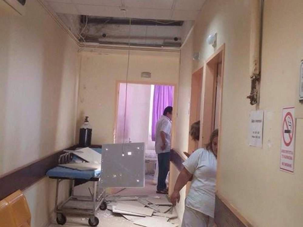 Κατέρρευσε τμήμα της οροφής του δημόσιου νοσοκομείου στην Χίο [εικόνες]