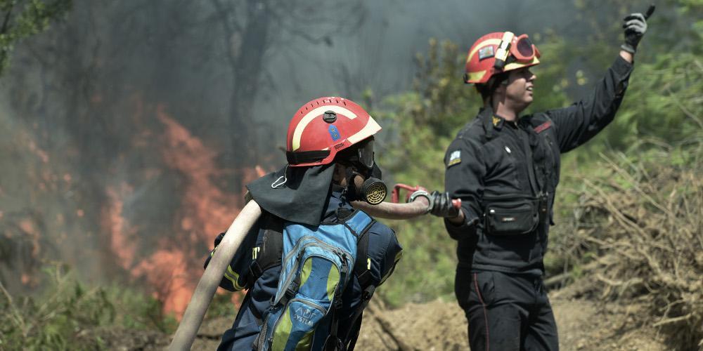 Μεγάλη φωτιά ε δασική έκταση στα Μέγαρα