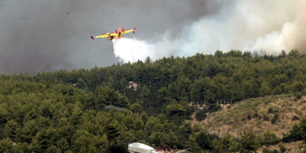 Απειλεί σπίτια μεγάλη φωτιά στην Κέρκυρα