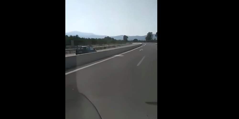 Οδηγούσε ανάποδα στην εθνική οδό Κορίνθου -Τριπόλεως [Βίντεο]