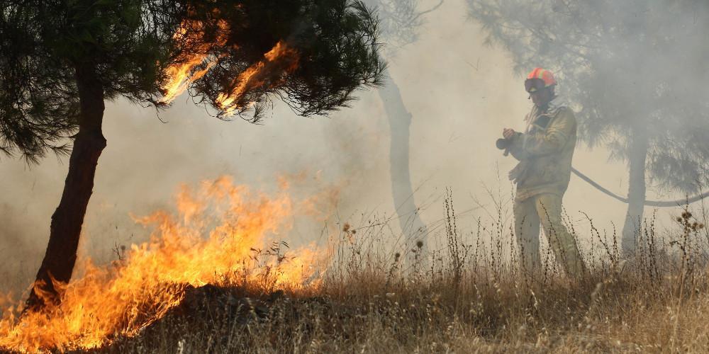 Μεγάλη φωτιά σε δύσβατη περιοχή των Χανίων