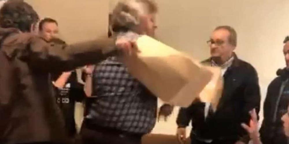 Συνδικαλιστές πλακώθηκαν on camera [βίντεο]