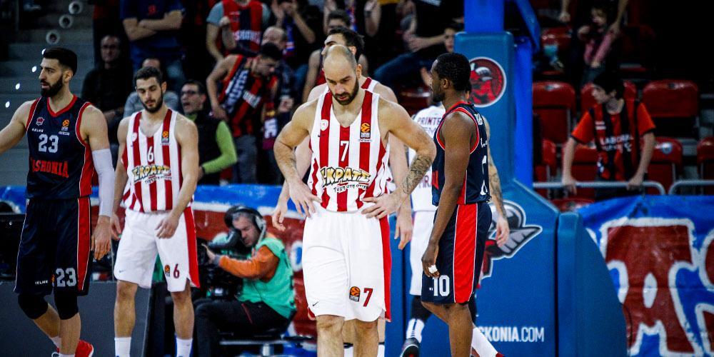 Συντριβή για τον Ολυμπιακό που έχασε 86-54 από την Μπασκόνια