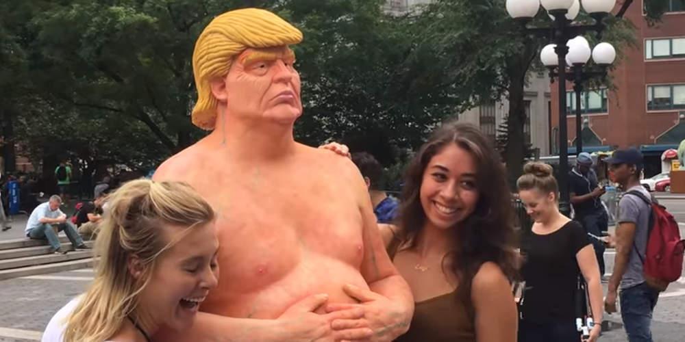 Σε δημοπρασία για να σωθεί το... αηδιαστικό, γυμνό άγαλμα του Ντόναλντ Τραμπ [βίντεο]