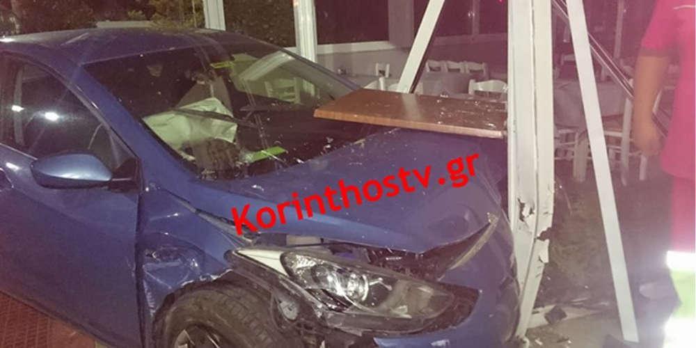 Τρόμος από μεθυσμένο οδηγό που μπούκαρε με το αυτοκίνητο σε ταβέρνα στους Αγίος Θεοδώρους