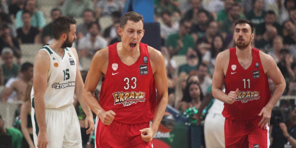 Ο Ολυμπιακός «έσπασε» την έδρα του Παναθηναϊκού στον πρώτο τελικό της Α1