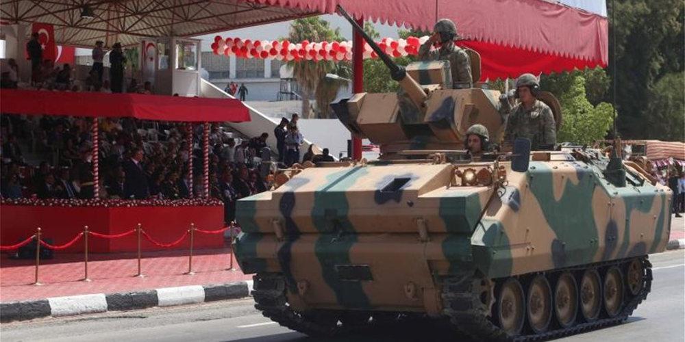 Προκλητικό σόου των Τουρκοκυπρίων στα Κατεχόμενα με τανκς και παρελάσεις