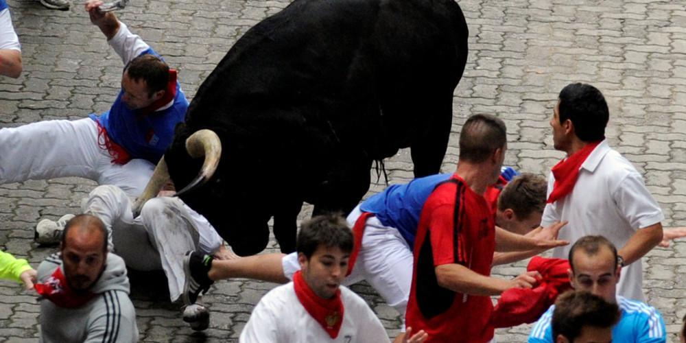 Πέντε άνθρωποι τραυματίσθηκαν στις φετινές ταυροδρομίες της Παμπλόνας στην Ισπανία