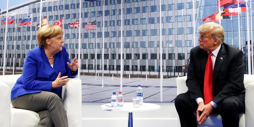 «Μετωπική» Τραμπ–Μέρκελ για την συμμετοχή στο ΝΑΤΟ και τις σχέσεις με την Ρωσία