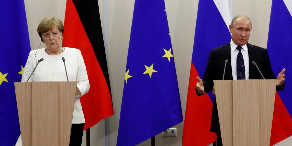 Συρία, Ουκρανία και ΗΠΑ και Nord Stream 2 στην ατζέντα των συνομιλιών Μέρκελ-Πούτιν