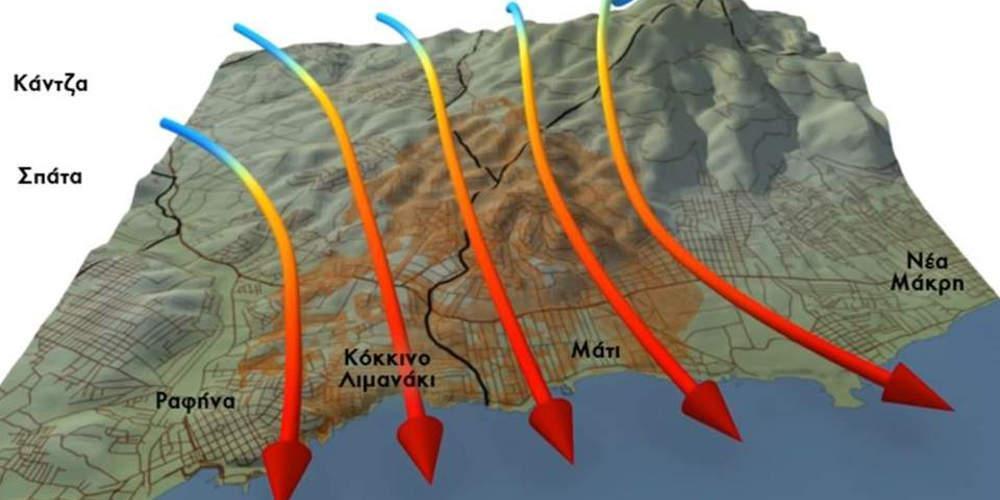 Αποκαλυπτικό βίντεο: Η ένταση και η κατεύθυνση των ανέμων κατά την πυρκαγιά