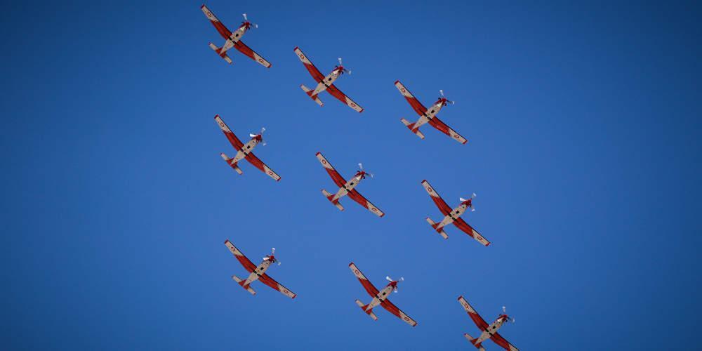 Εντυπωσιακές εικόνες από την πρόβα τζενεράλε του Athens Flying Week με φόντο την Ακρόπολη