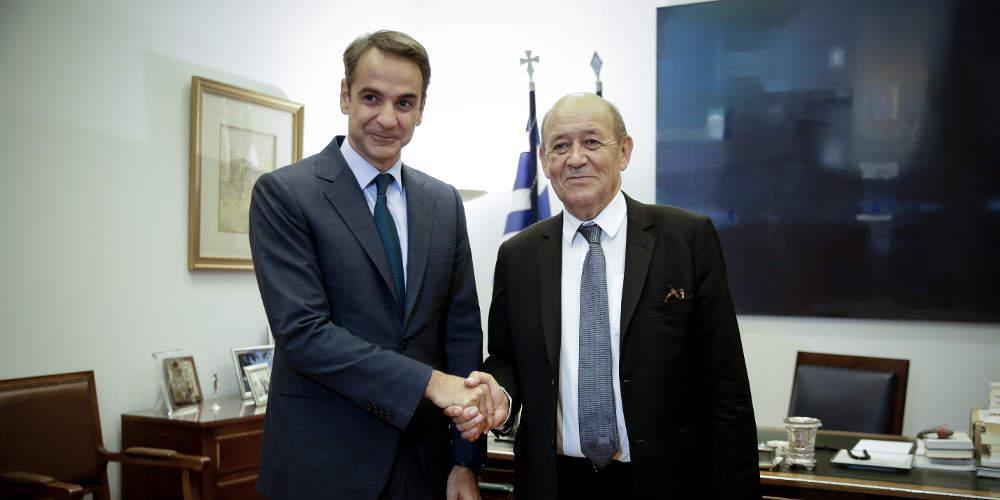 Μητσοτάκης σε Γάλλο ΥΠΕΞ: Ανησυχία για τις τουρκικές προκλήσεις στο Αιγαίο