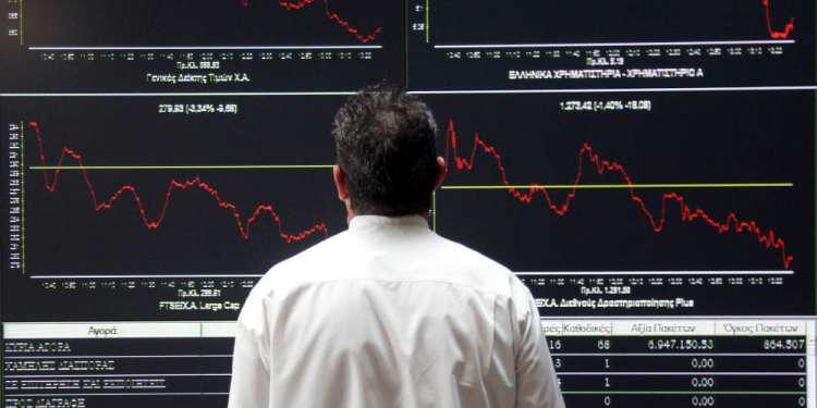 «Βουτιά» του δείκτη στο Χρηματιστήριο και «υπερπτήσεις» για τα ελληνικά ομόλογα