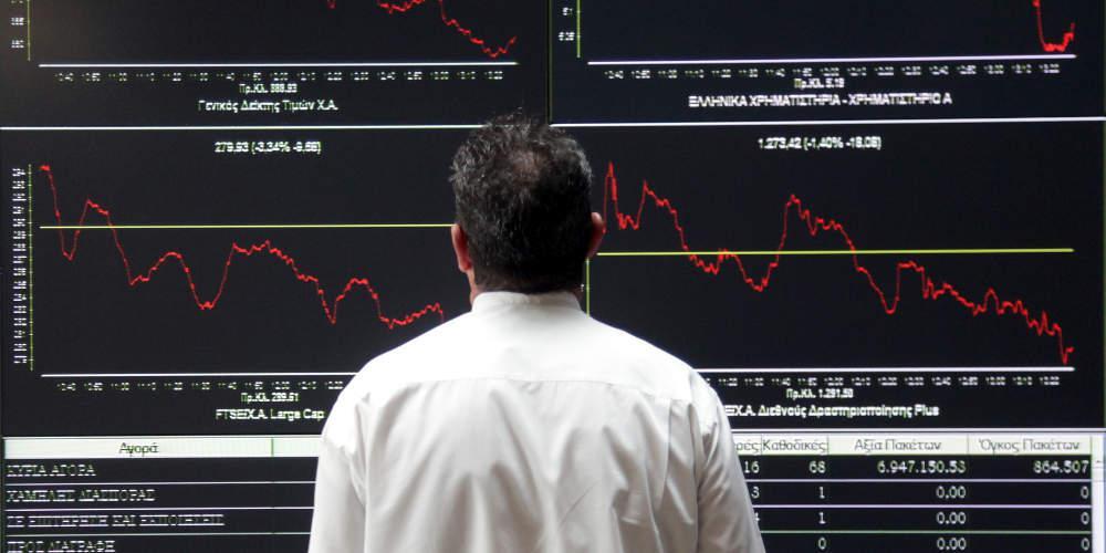 «Βουτιά» του δείκτη στο Χρηματιστήριο και «υπερπτήσεις» για τα ελληνικά ομόλογα