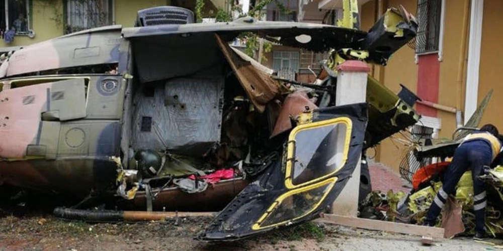Στρατιωτικό ελικόπτερο συνετρίβη σε κατοικημένη περιοχή στην Κωνσταντινούπολη