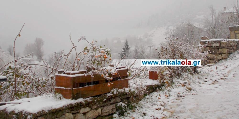 Στα «λευκά» τα Τρίκαλα από τα χιόνια [εικόνες]