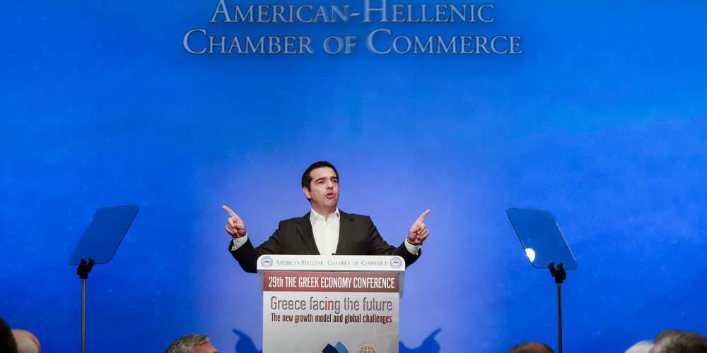 Τσίπρας στο Ελληνοαμερικανικό Επιμελητήριο: Βιώσιμο και σε τροχιά σταθερής απομείωσης το χρέος