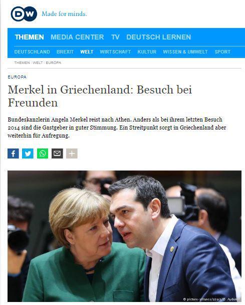 Πώς σχολιάζουν τα γερμανικά μέσα την επίσκεψη Μέρκελ [εικόνες]