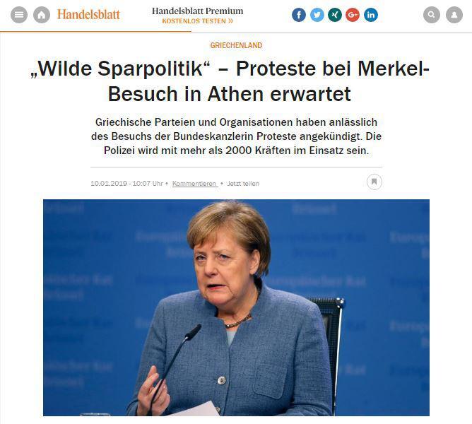 Πώς σχολιάζουν τα γερμανικά μέσα την επίσκεψη Μέρκελ [εικόνες]