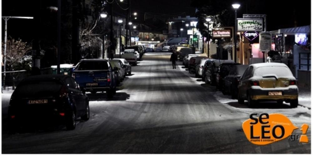 Αποκλείστηκε λόγω χιονιού η Ν. Μηχανιώνα Θεσσαλονίκης