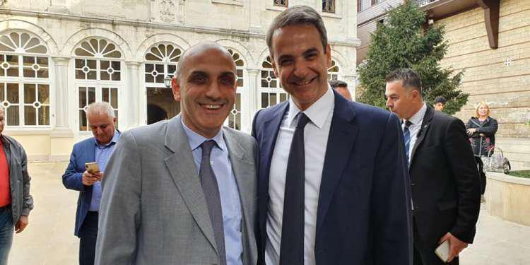 Η συνάντηση του Κυριάκου Μητσοτάκη με τον Μανώλη Κωστίδη στο Φανάρι