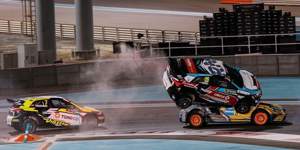 Ένα αυτοκίνητο «καβάλησε» ένα άλλο κατά τη διάρκεια αγώνα Rallycross [βίντεο]