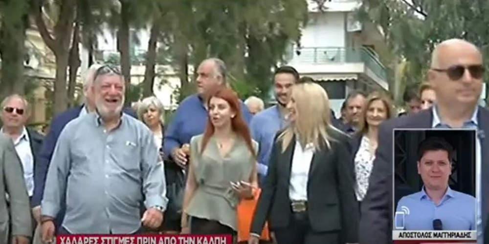 Σε ταβέρνα στην Καισαριανή συναντήθηκε η Φώφη Γεννηματά με δημοσιογράφους [βίντεο]