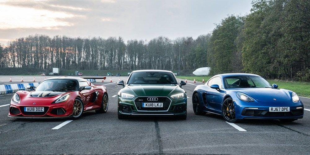 Lotus Exige Cup 430 εναντίον Porsche Cayman GTS και Audi RS5 [βίντεο]