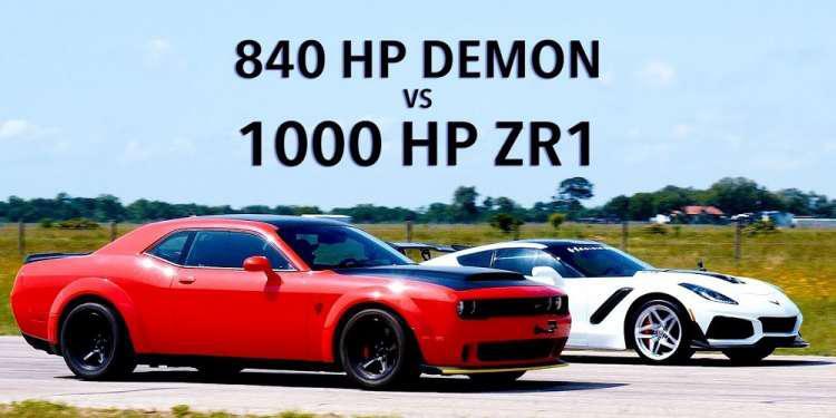 Chevrolet Corvette 1000 ίππων της Hennessey Performance εναντίον ενός Dodge Demon