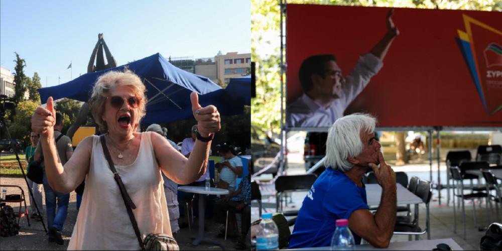 Εκλογές 2019: Έξαλλοι πανηγυρισμοί στα κεντρικά της ΝΔ - Κατήφεια στο ΣΥΡΙΖΑ [εικόνες]