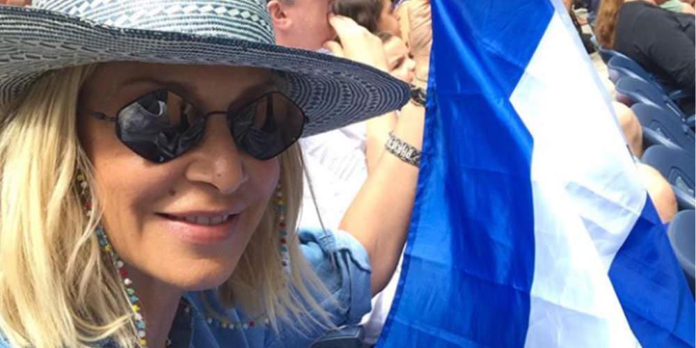 Έκαναν παρατήρηση στην Άννα Βίσση για την ελληνική σημαία στο US Open