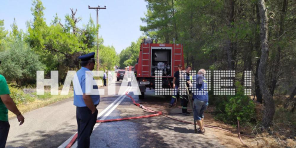 Μεγάλη φωτιά στην Αρχαία Ολυμπία - Εκκενώνεται ο Ξηρόκαμπος
