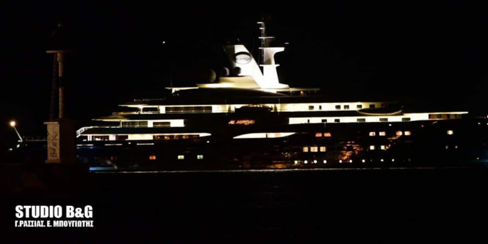 Στο Ναύπλιο ο εμίρης του Κατάρ με το σκάφος-υπερπαραγωγή 133 μέτρων [βίντεο]