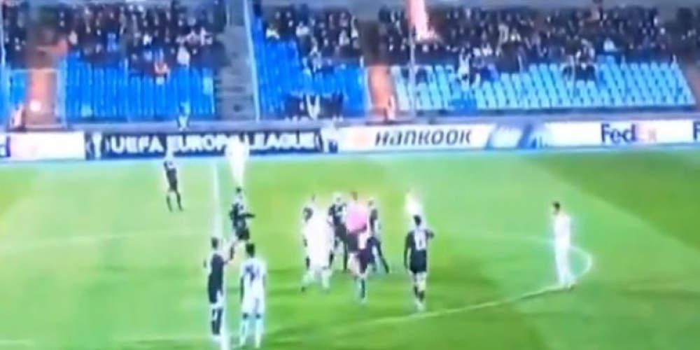 Europa League: Χαμός στο Ντουντελάνζ-Καραμπάκ – Πέταξε drone με σημαία της Αρμενίας [βίντεο]